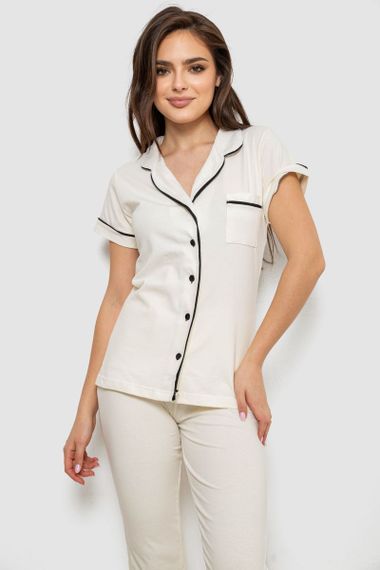 Пижама женская  -уценка, цвет молочный, 243R19002-U-3 | Зображення 1