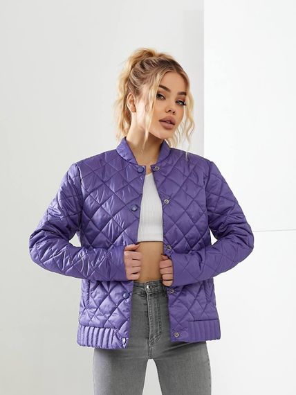 Куртка з ефектом стьобання, арт.310, фіолетовий | Зображення 2