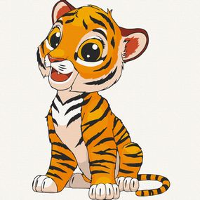 Картина по номерам. "Тигренок" 30х30 15526-AC