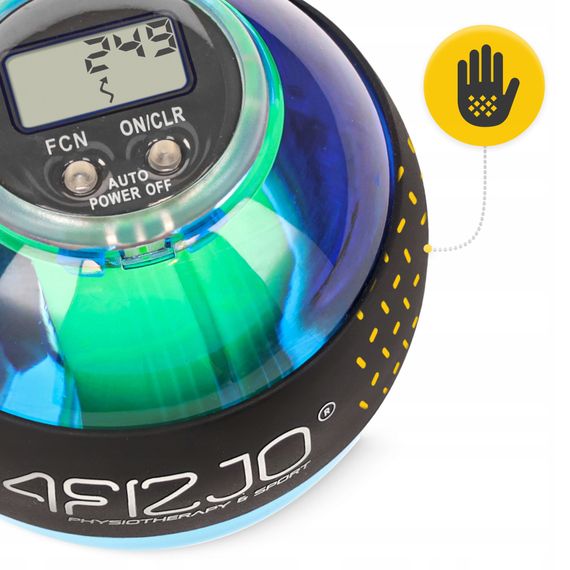 Тренажер для кисті та зап'ятстя 4FIZJO Power Ball гіроскопічний Blue/Yellow (P-5905973402224) | Зображення 3