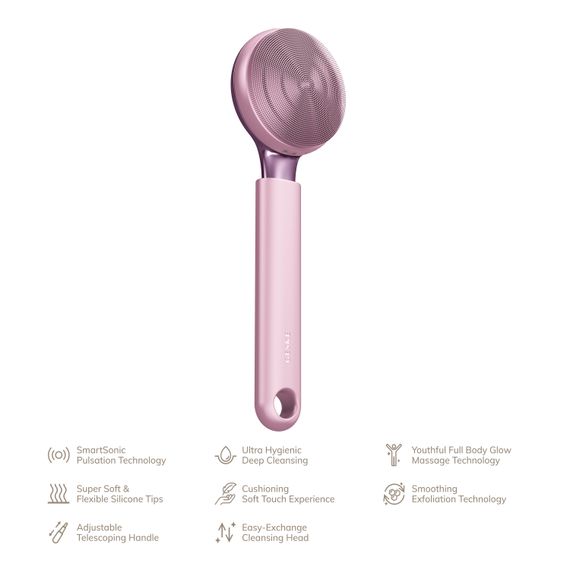 Ультразвукова щітка для всього тіла GESKE Sonic Full-Body Brush&Intensive Exfoliator 8в1 pink | Зображення 1