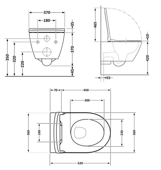 Унітаз підвісний Qtap Robin Ultra Quiet, з сидінням Slim Duroplast/ Soft-close/ Quick Release QT13332381AW | Зображення 2