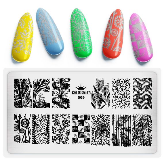 Пластина 009 для стемпінгу Designer Professional (12х6см) | Зображення 1