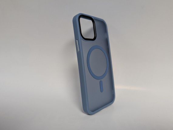 Чохол для iPhone 12 / 12 Pro, Wave Matte, з магнітним кільцем, протиударний, з MagSafe, матовий, синій | Зображення 1