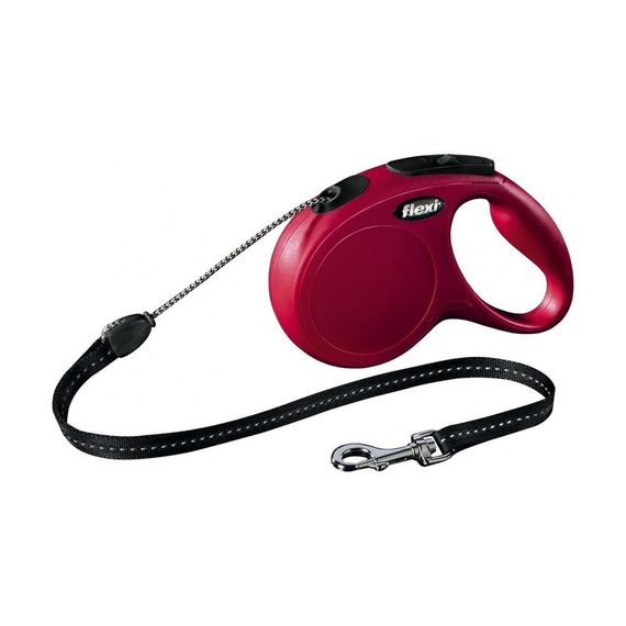 Рулетка Flexi New Classic M, трос 5 м, красный