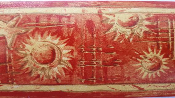 Пленка самоклеящаяся бордюрная 5,3х1000cm водостойкая оранжевый космос