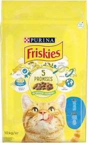 Сухий корм Purina Friskies для дорослих котів з лососем та овочами 2шт*10 кг