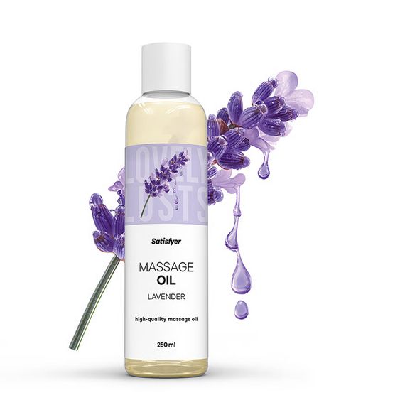 Розпродаж!!! Масажна олія Satisfyer Massage Oil Lavender 250 мл (термін 30.04.2027) | Зображення 1