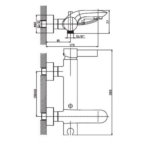 Змішувач для ванни Haiba ALASKA 009 (HB0015) | Зображення 1