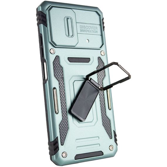 Ударостійкий чохол Camshield Army Ring для Xiaomi Poco X5 Pro 5G / Note 12 Pro 5G Силікон, Зелений/Light Green | Зображення 3