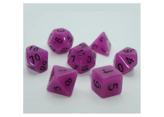 Набор кубиков Glow in the dark 7 Dice Set Purple (7 шт.)