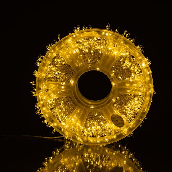 Новорічна гірлянда кімнатна роса Хвойна лапа 50 м 1500 LED білий провід Жовте сяйво D1500L50MWY | Зображення 2