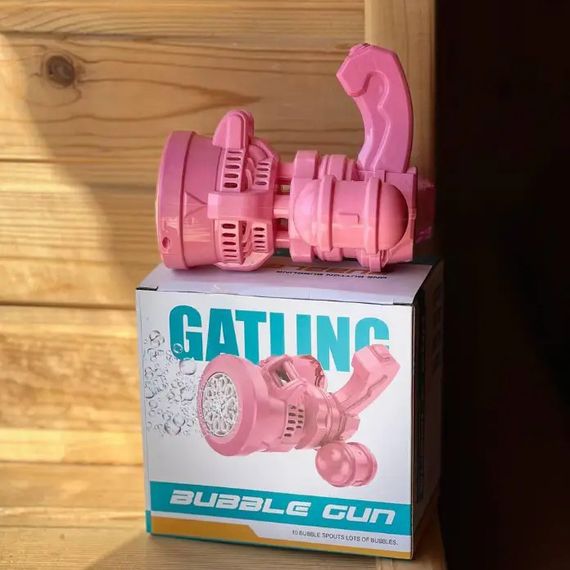 Дитячий пухирцевий пістолет Bubble Machine Toy · Автоматичний кулемет – генератор мильних бульбашок | Зображення 5