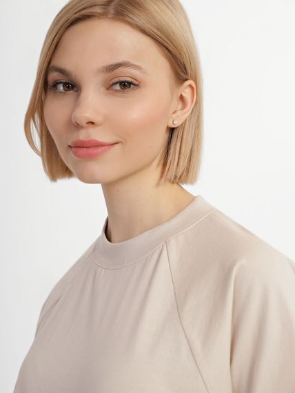 Футболка жіноча з рукавом-реглан бежева, 2XL | Зображення 2