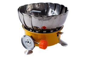 Портативна газова плита Тюльпан із вітрозахистом 210*210*100 мм СИЛА 9605021