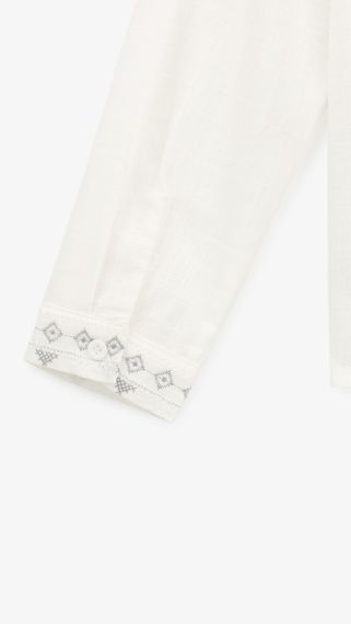 Сорочка вишиванка для хлопчика Dinomin D3106 134 см Молочний shop (2000999498404) | Зображення 3