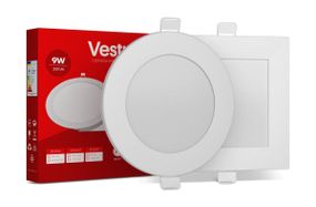 Круглий світлодіодний врізний світильник Vestum 9W 6000K 220V 1-VS-5108