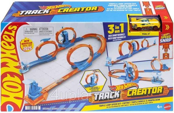 Трек Hot Wheels Track creator Triple Loop Speed Kit Потрійна петля