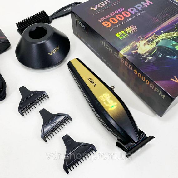 Беспроводной профессиональный триммер для мужской стрижки VGR V-992, Набор машинок для стрижки JY-54 | Зображення 1
