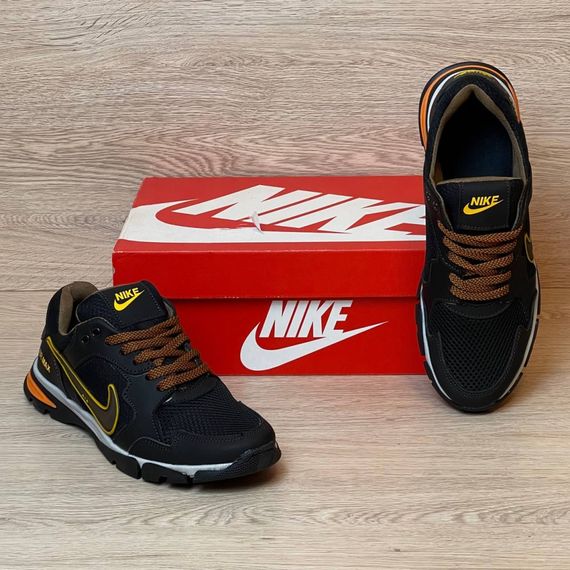 кросівки літні сітка Nike чорні. | Зображення 3
