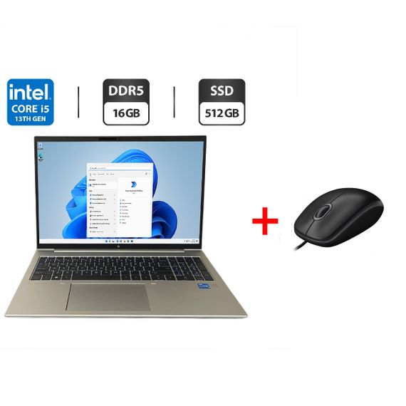 Ультрабук HP EliteBook 860 G10 / 16" (1920x1200) IPS / Intel Core i5-1335U (10 (12) ядер по 3.4 - 4.6 GHz) / 16 GB DDR5 / 512 GB SSD M.2 / Intel Iris Xe Graphics / WebCam / Fingerprint б/в + Подарунок Дротова миша / USB