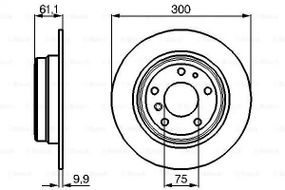 Диск гальмівний BMW 5, BOSCH (0986478321)