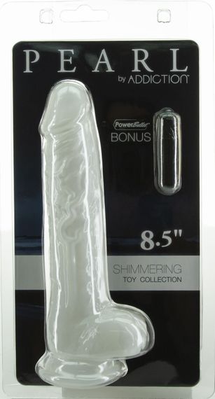 Фалоімітатор ADDICTION Pearl 8.5" Dildo with Balls, віброкуля в подарунок | Зображення 5
