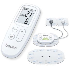 Електростимулятор Beurer  для м'язів, акумулятор, micro-USB, вага - 0.078кг, 19 програм, підкл. до смартфону, білий (EM_70)