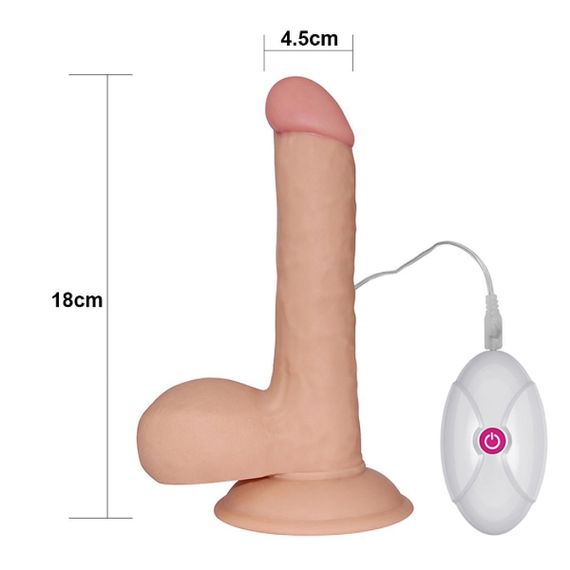 Вібратор на присосці 7.5 THE ULTRA SOFT DUDE VIBRATING Sex Aura | Зображення 5