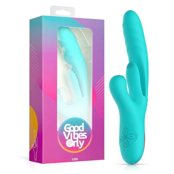 Вібратор-кролик Good Vibes Only - Lisa Thrusting Rabbit Vibrator with G-Spot Stimulator Sex Aura | Зображення 7