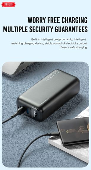 Портативний зарядний пристрій XO PR200 - 30000 mAh PD20W + QC22.5W Black | Зображення 5