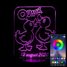 Акриловый светильник-ночник управление с телефона Утята tty-n001597