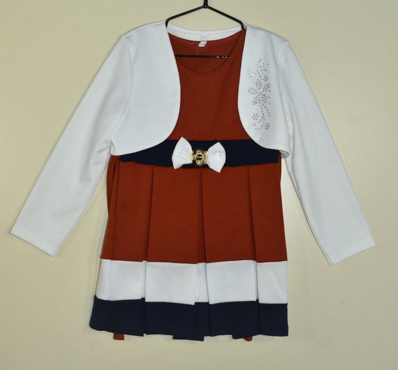 Сарафан + болеро Веселка (цегл. Електро.) 32398 4г/104/30 | Зображення 2