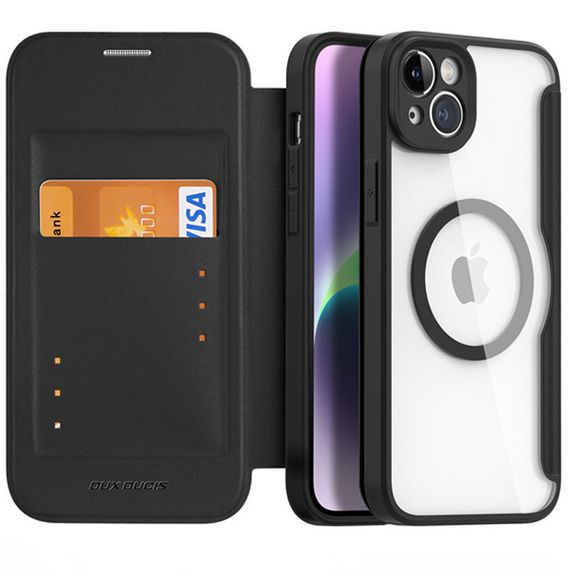 Чохол-книжка Dux Ducis Skin X Pro with MagSafe для Apple iPhone 15 (6.1") Black | Зображення 1