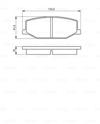 Гальмівні колодки для дисків, SUZUKI BOSCH (0986460935), BOSCH (0986460935) | Зображення 6