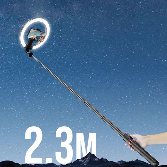 Кольцевая LED-лампа для селфи Usams US-ZB323 10-inch Fill Light 1200mAh Black | Зображення 3