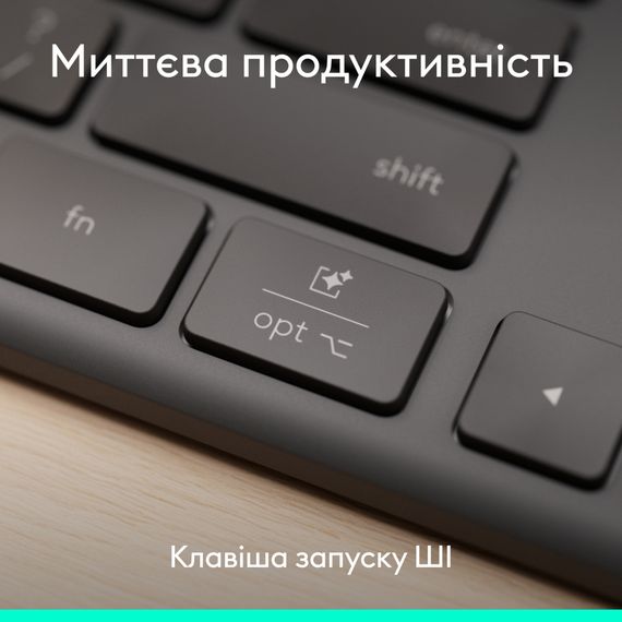 Клавіатура Logitech Slim Solar+ for Business Wireless/Bluetooth Graphite (920-013779) | Зображення 3
