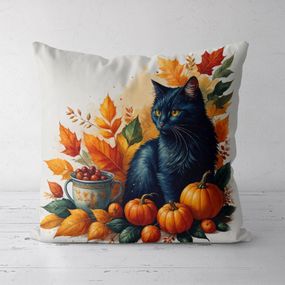 Подушка декоративная Soft Чорний кіт 45x45 см (45PST_24S005)