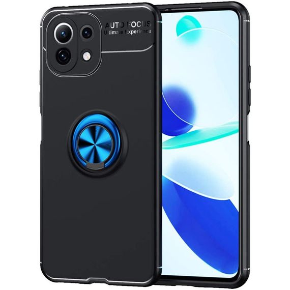 TPU чехол Deen ColorRing под магнитный держатель (opp) для Xiaomi Mi 11 (Черный)