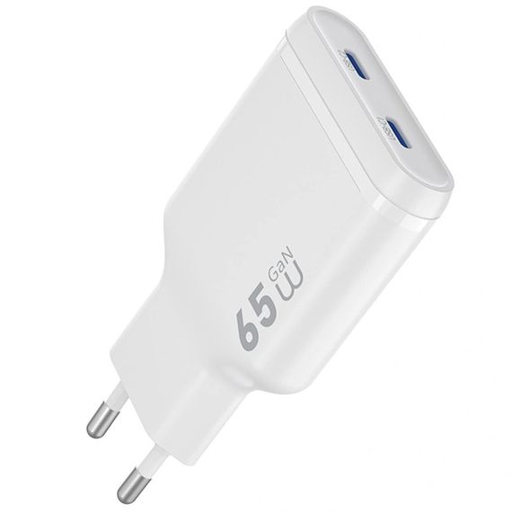 СЗУ WIWU G035 Essen PD65W GaN (2USB-C) White