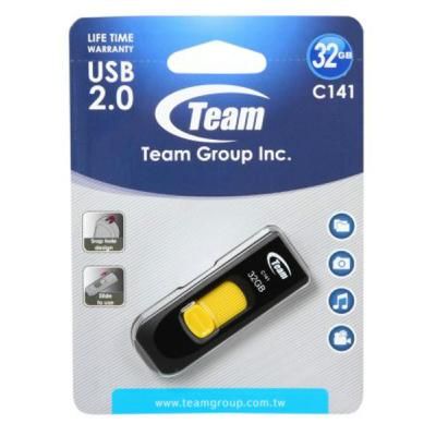 USB флеш накопичувач Team 32GB Team C141 Yellow USB 2.0 (TC14132GY01) | Зображення 4