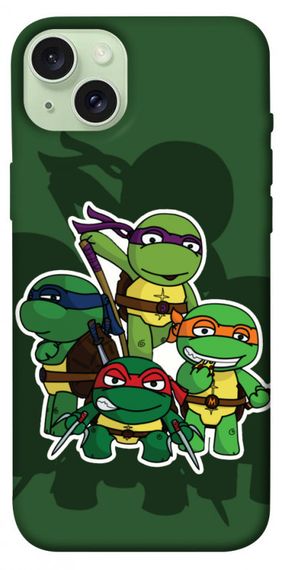 Чохол з картинкою Green turtles для Apple iPhone 15 Plus (6.7")