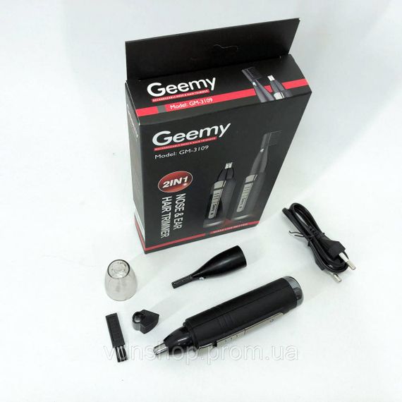 Бритва тример для носа і вух GEMEI GM-3109 2в1, Тример для бороди голови і носа скронь шиї HC-49 | Зображення 9