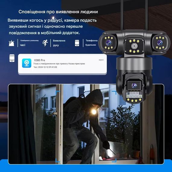 Камера на 3 лінзи з Wi-Fi V380-1 (46373-_1259) | Зображення 4