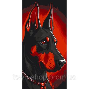 Картина по номерам "Доберман" Art Craft 40х80см 11522-AC