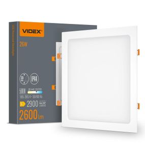 Світлодіодний світильник Back вбудований квадратний VIDEX 26W 5000K