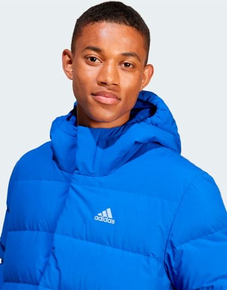 Зимова куртка adidas Helionic M blue Оригінал з капюшоном | Зображення 2