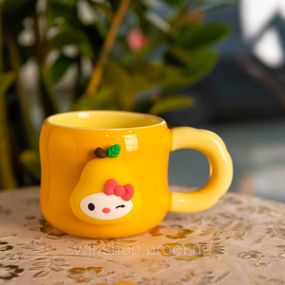 Чашка фарфоровая с магнитом Sanrio 400 (мл) подарочная кружка прикольная чашка для детей на подарок Оранжевый FM-37B