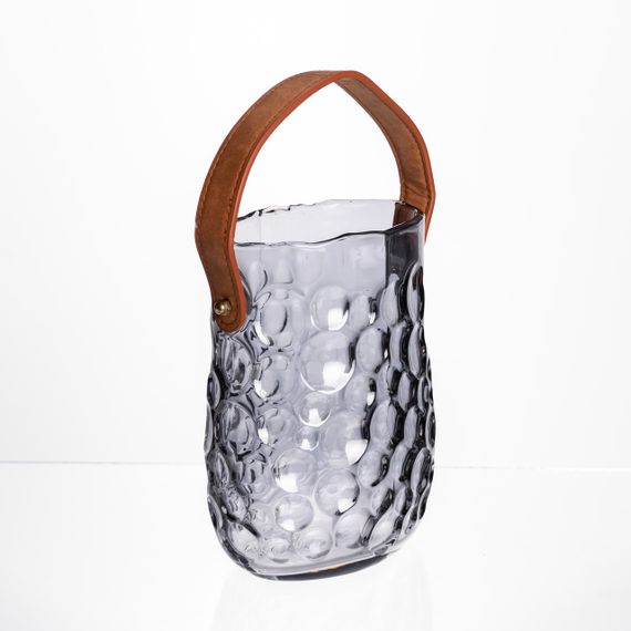 Ваза сумочка с ручкой 13×9.5×18 см декоративная Серый HP-19-153-5 | Зображення 3