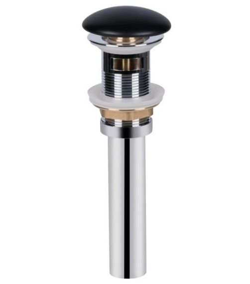 Комплект Qtap Nando LT: Раковина підвісна прямокутна 500х420х130 мм Matt Black + Донний клапан PU03O (QT12112173SMBMBN47322) | Зображення 2